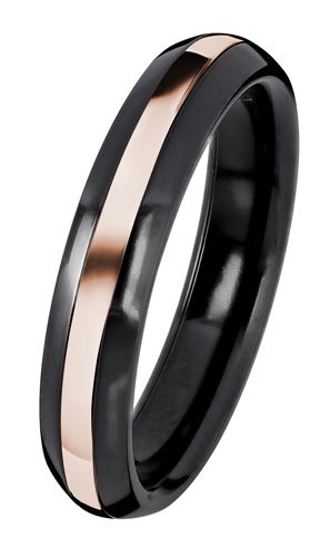 BLACK DUETTO /YELLOWGOLD RING - Kohinoor - Kultakeskus Oy